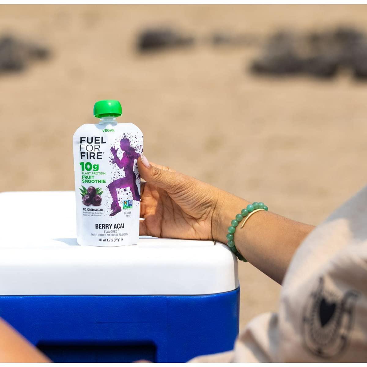 Fuel for Fire Protein Smoothie Pouch 10 g Protein Vegan Berry Acai