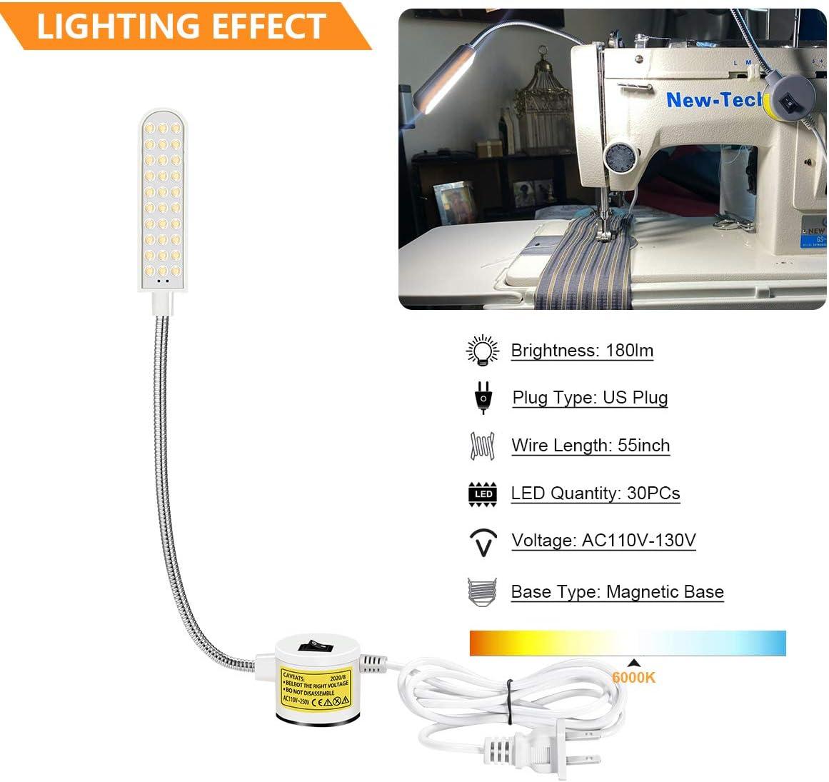 Amazing power Sewing Machine Light LED Flexible Gooseneck Work Lamp