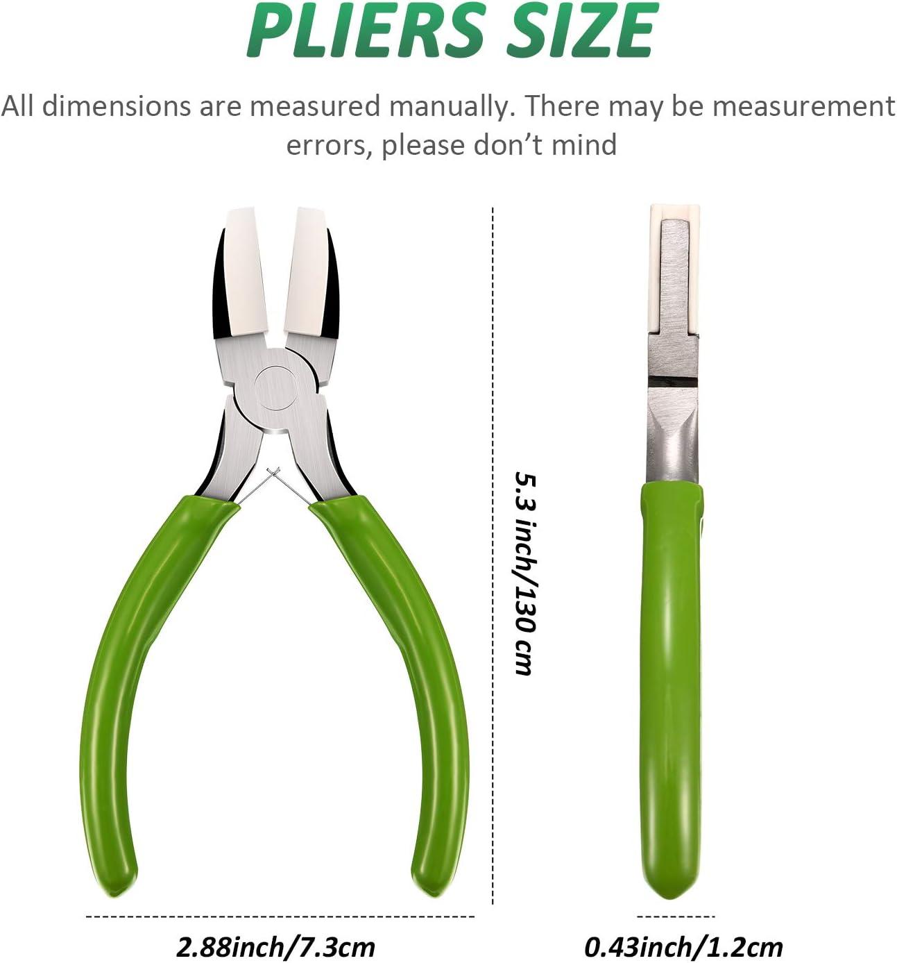 2 Packs Nylon Nose Pliers Double Nylon Pliers Carbon Steel Jewelry Pliers DIY Tools for Beading, Looping, Shaping Wire, Jewelry Making and Other