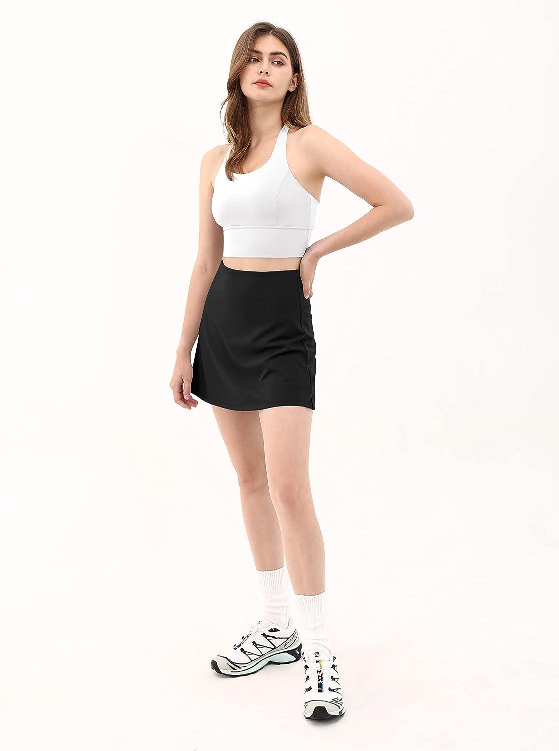 ODODOS Women's Athletic Tennis Skorts with Pockets Built-in Shorts