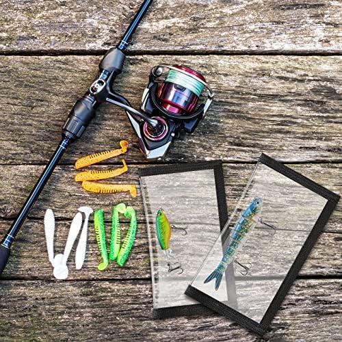 Hungdao 20 Pcs Fishing Lure Wraps Clear PVC Lure Covers Easily See