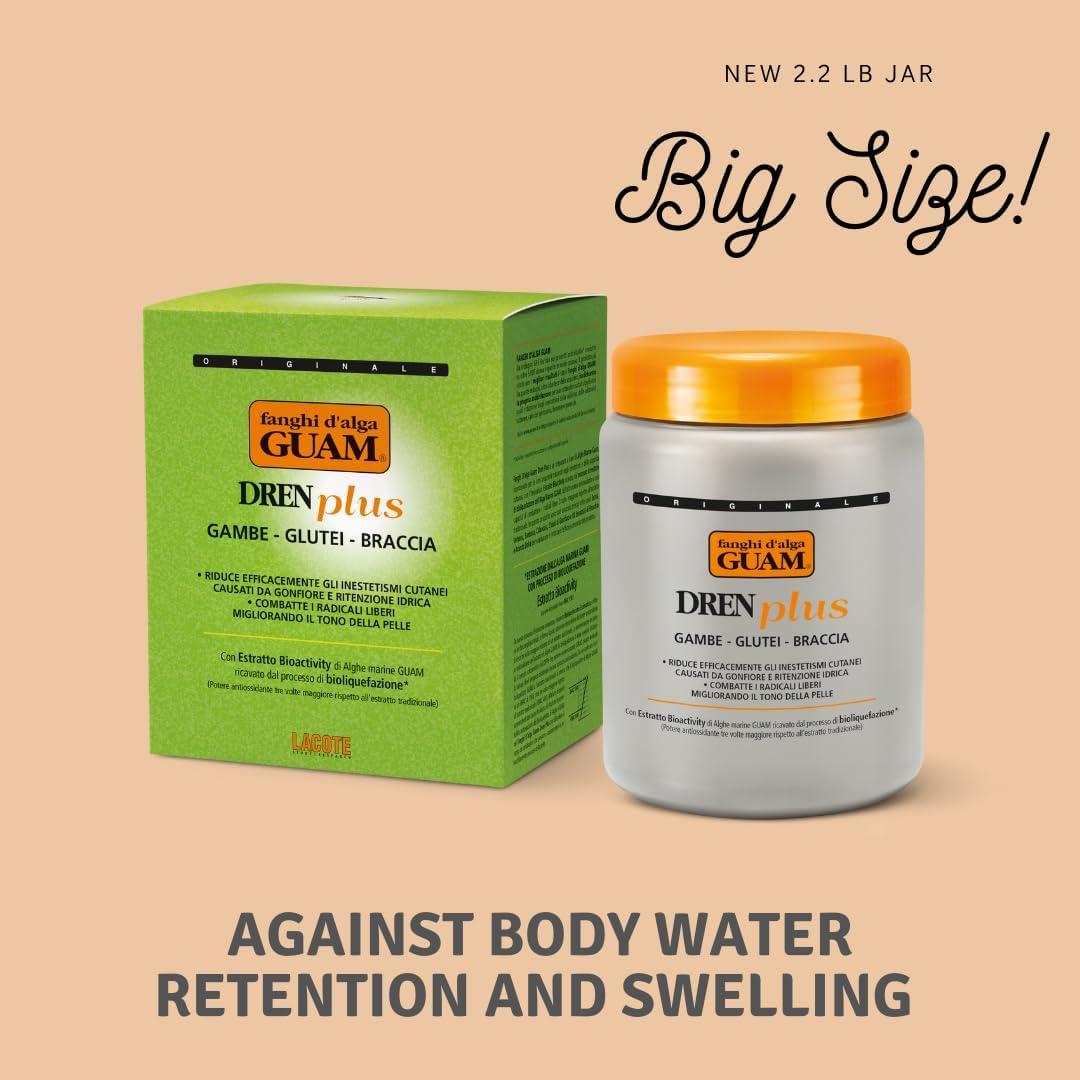 Guam Dren Plus Seaweed Mud for Legs Buttocks Arms Cellulite Free