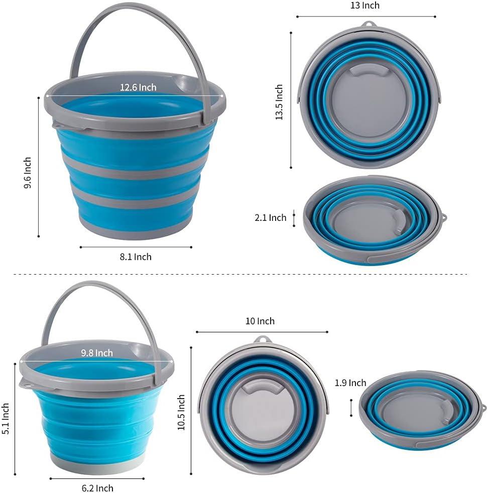 915 Generation Bluefield Outdoor Travel Collapsible Water Bucket 10L.sky