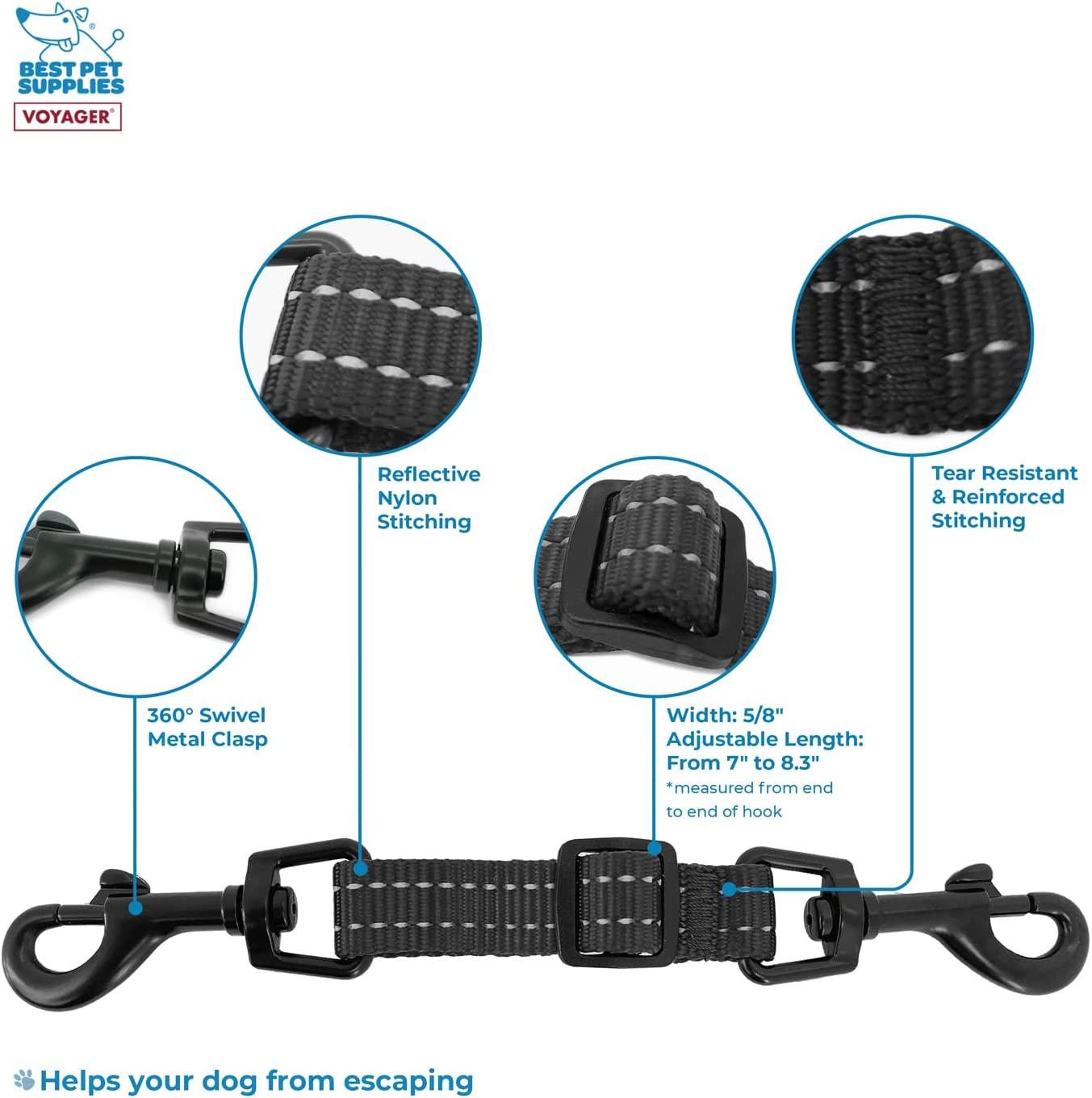 Best Pet Supplies Voyager Dog Collar Safety Clip with Dual Clasps