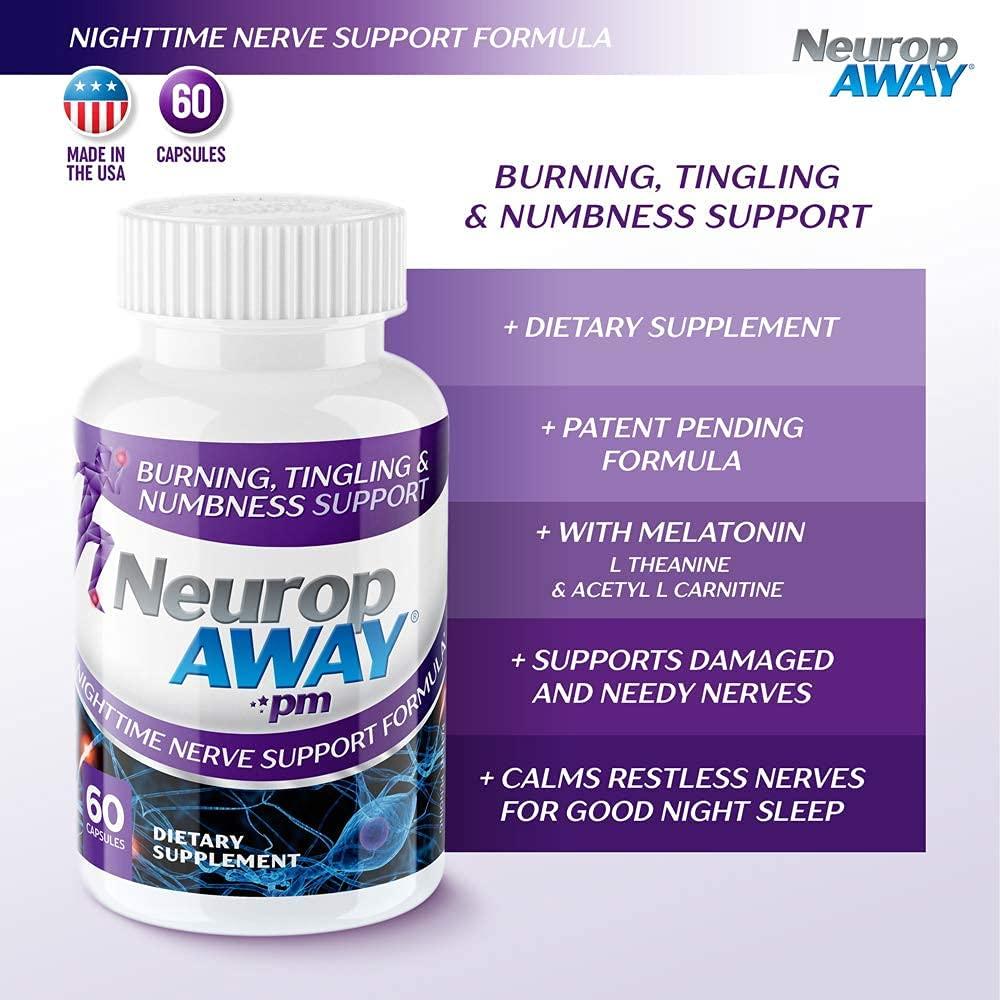 NeuropAWAY PM Nighttime Nerve Support Formula Relieve Nerve