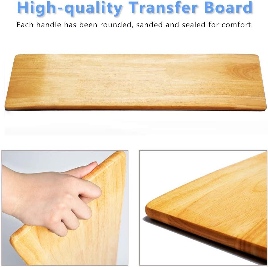 Wooden Slide Transfer Board with Handles, 500 lb Capacity Heavy Duty Slide  Boards for Transfers of Seniors and Handicap, 30 x 8 x 0.7