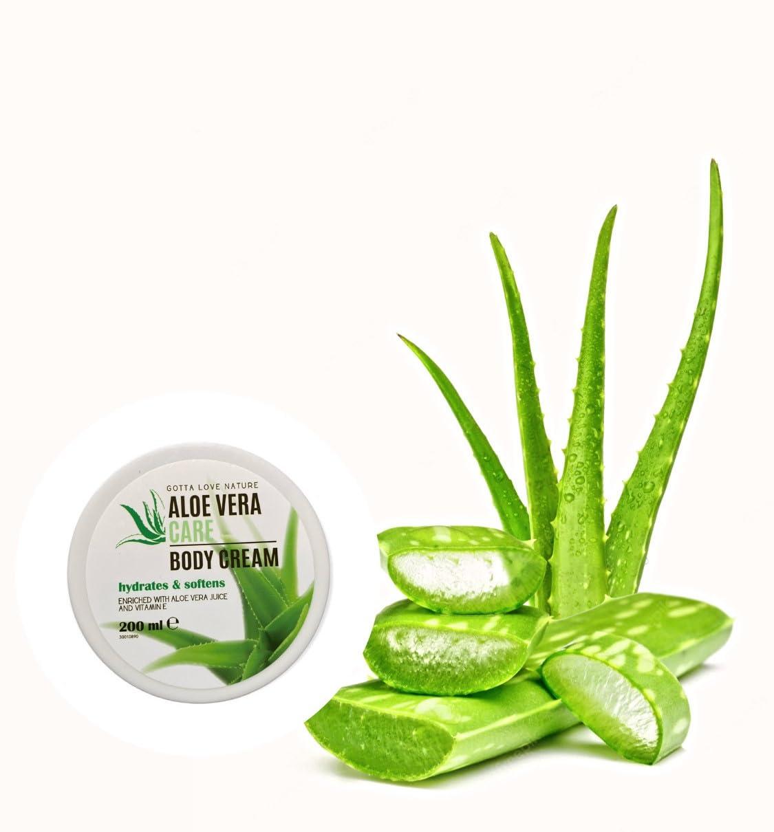 Shop Aloe Vera Body Cream with Vitamin E - Hydrating Vegan Skin Cream 200ml  | Buy Now with Express International Delivery | GoSupps.com