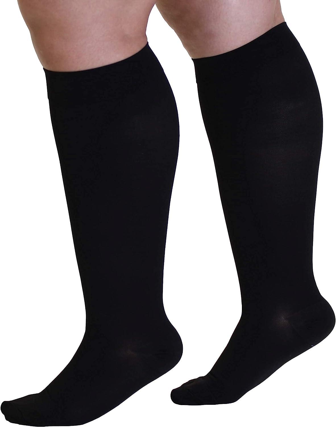 Mojo Compression Socks 3XL Plus Size Support Hose, 20-30mmHg
