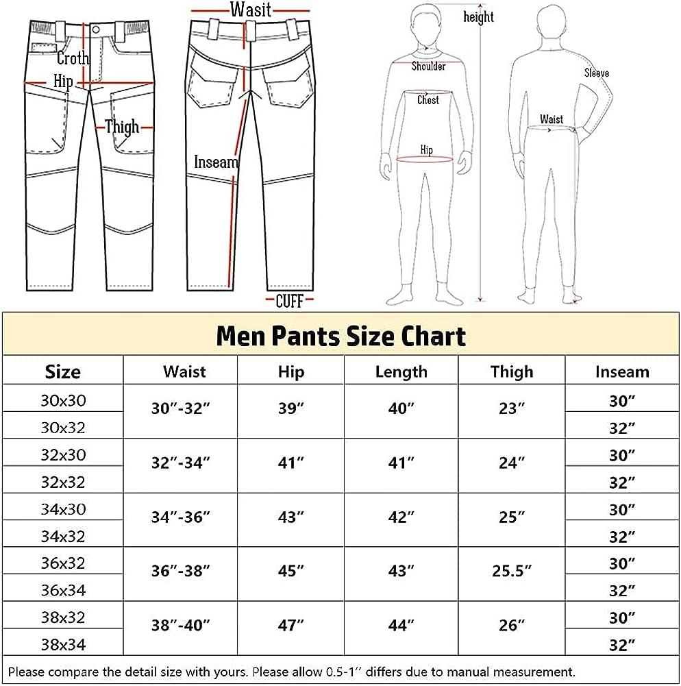 CARWORNIC Gear Men's Hiking Tactical Pants Lightweight Cotton