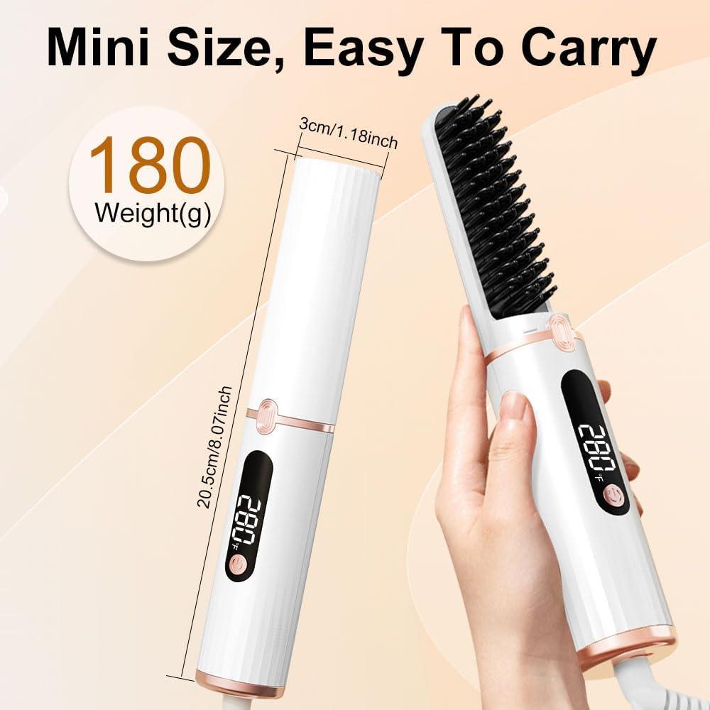 Wired Hair Straightener Comb | Anti-Scald Hot Comb for Home Office