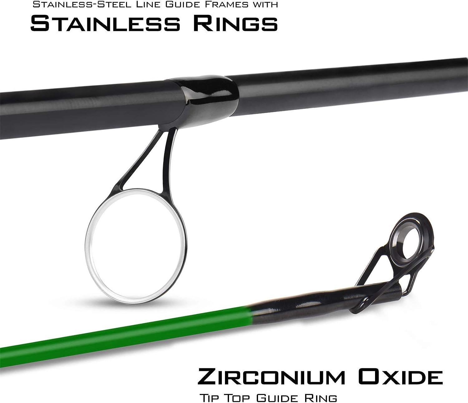 KastKing Brutus Spinning Rods & Casting Fishing Rods, Brute Tuff Composite  Graphite & Glass Blanks, Stainless Steel Line Guides w/Zirconium Oxide  Rings Tip Top, Chartreuse Strike Tip B:spin 5'0-ultra Light - Moderate-2pcs