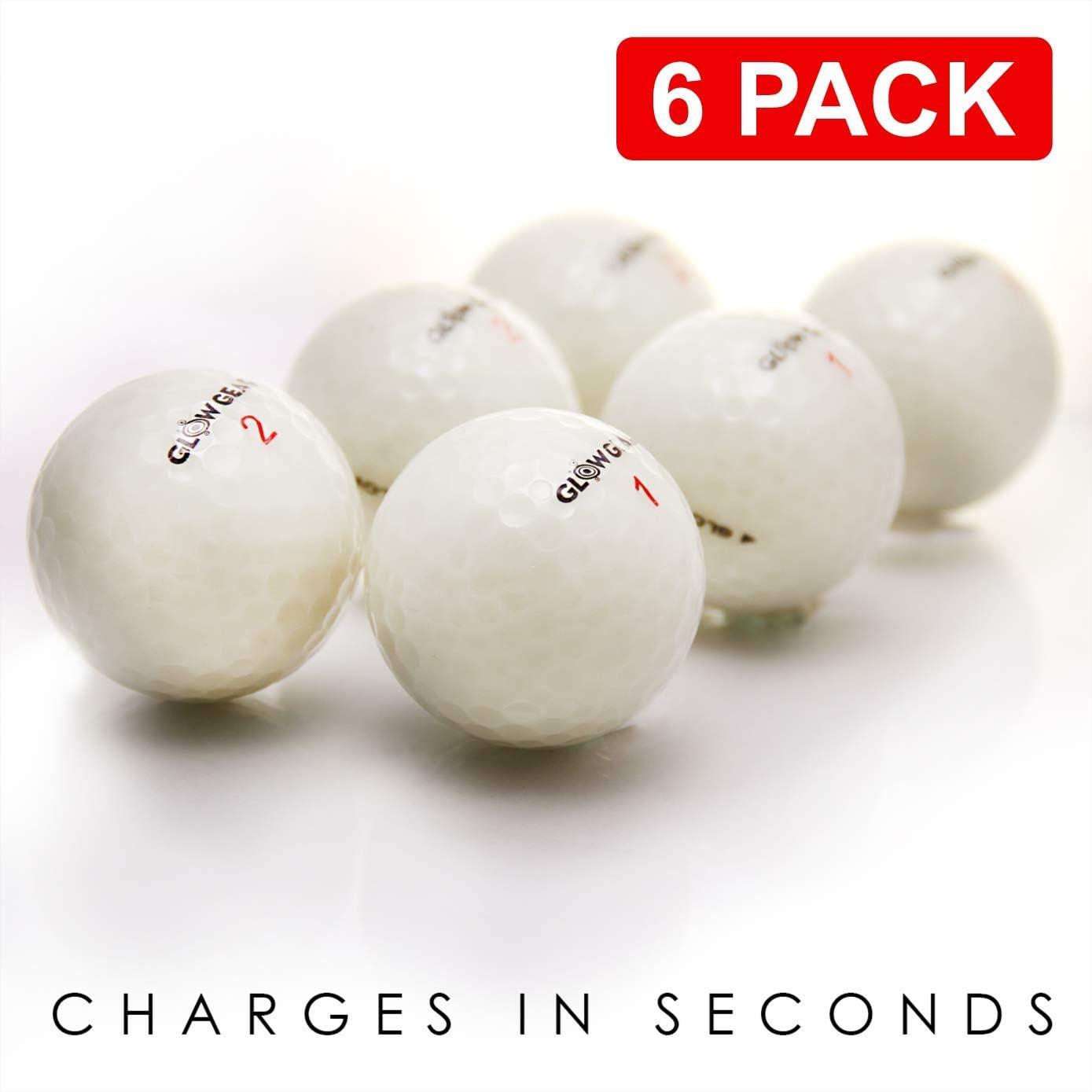 GlowGear Golf GlowV1 Night Golf Balls with UV Flashlight, Glow in The