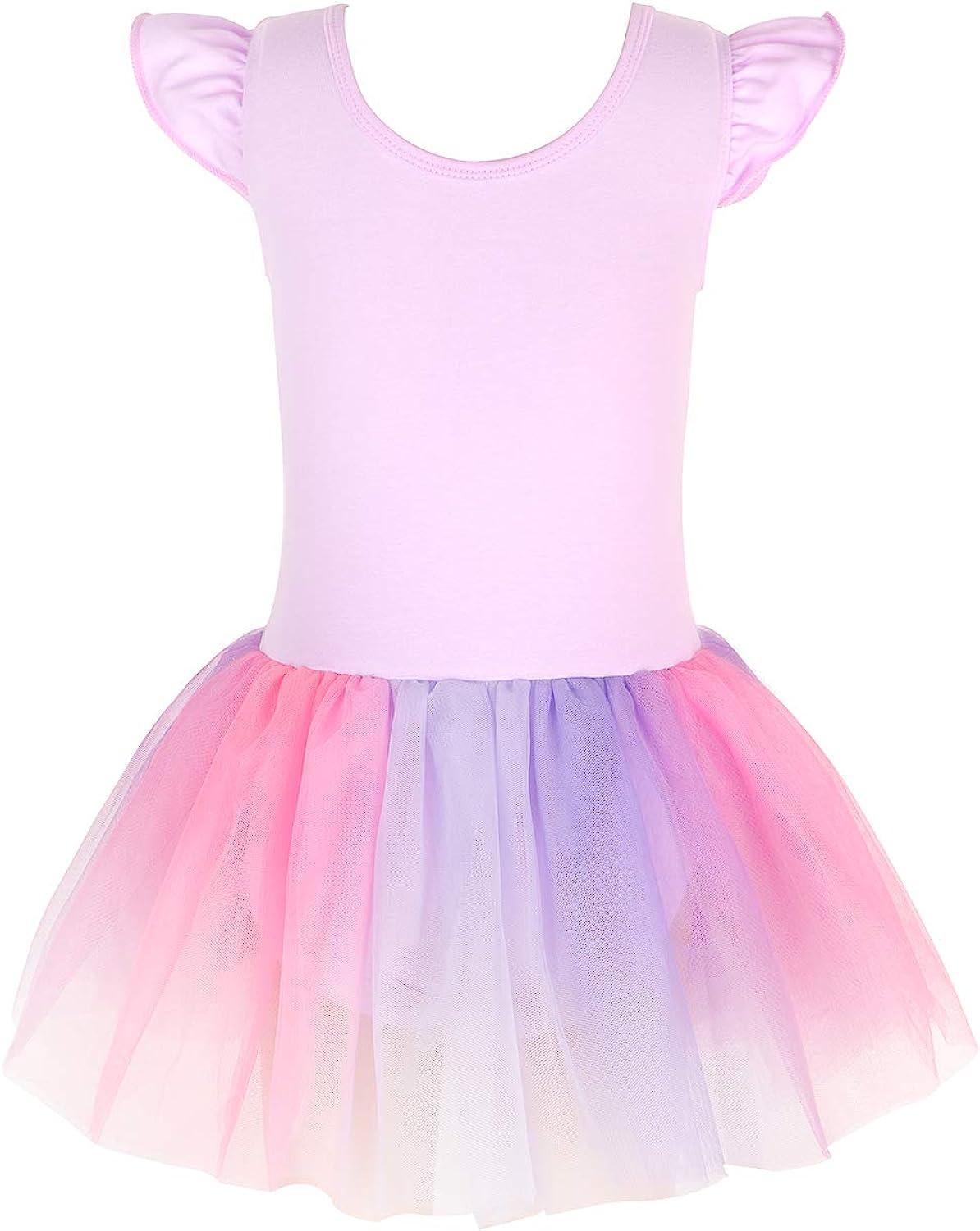 Girls Unicorn Ballet Leotard with Tutu | Purple Unicorn Dance Dress 4 ...