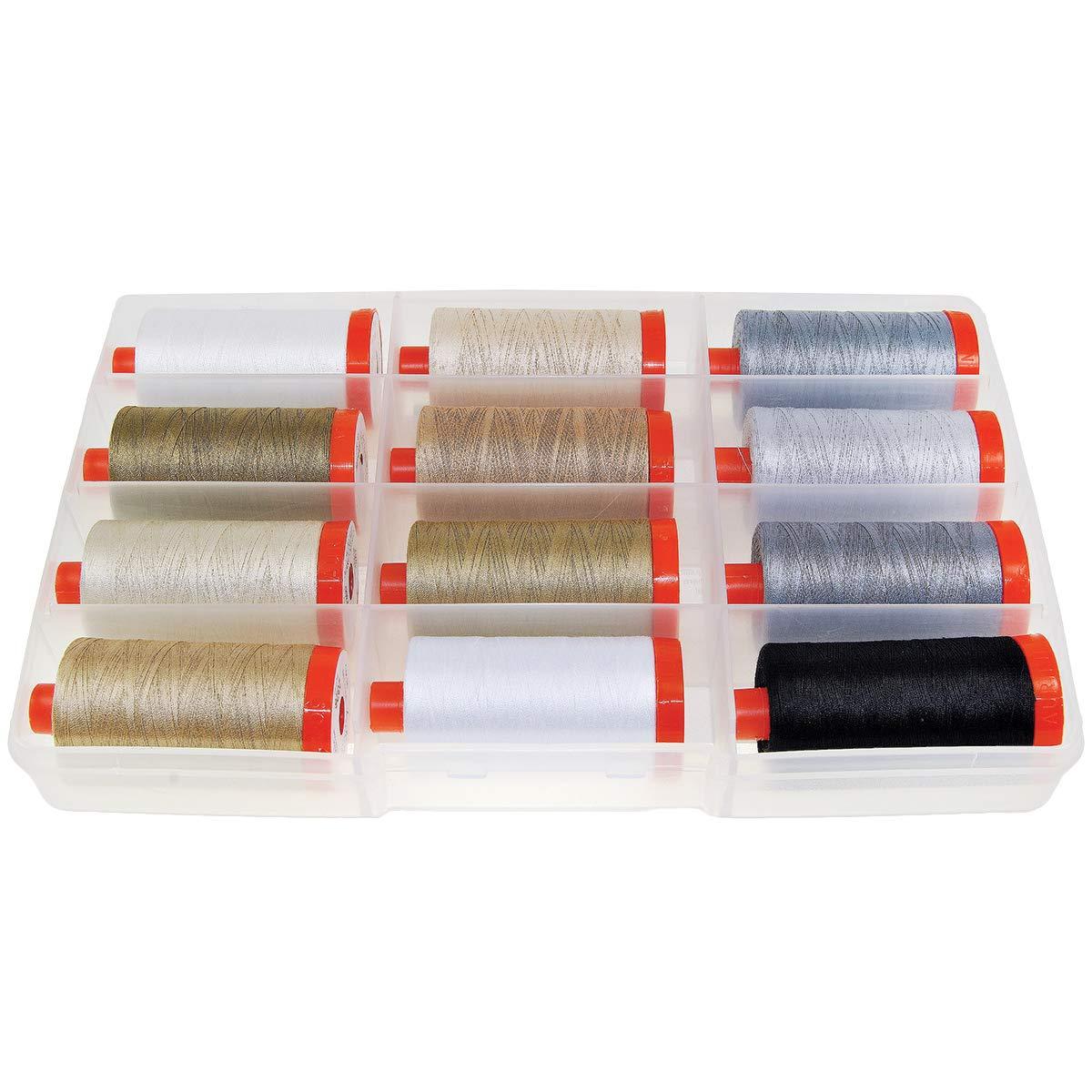 Aurifil Thread 50 wt Cotton 12 Spools - The Basics Collection by Mark  Lipinski