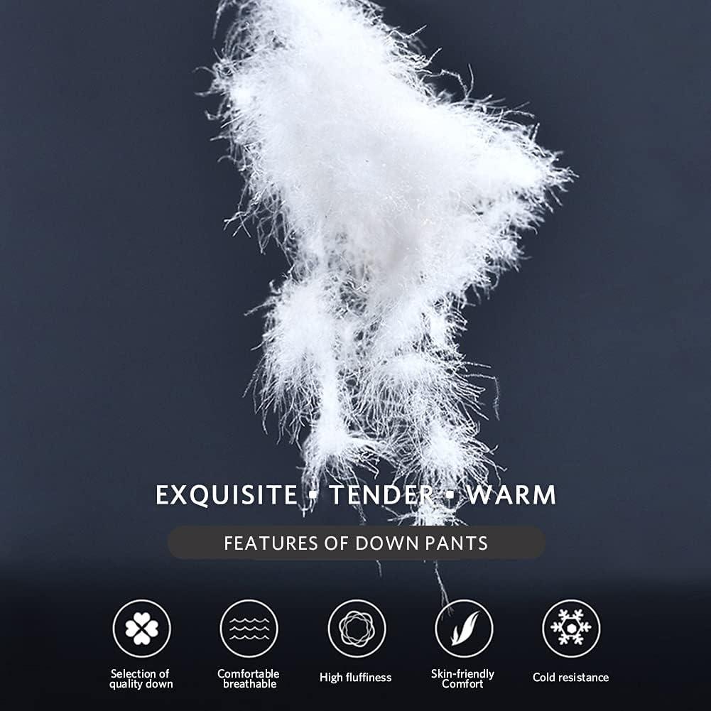 Tapasimme Men s Winter Down Pants High Waisted Snow Trousers Small Cargo Black