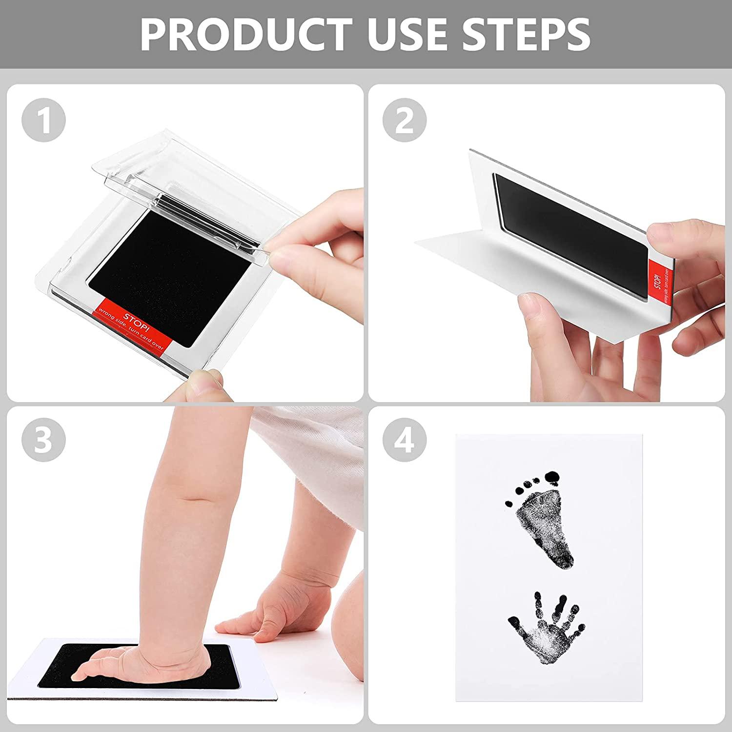 Baby Inkless Handprint and Footprint Kit 6 Safe Hand and Foot Ink Pad