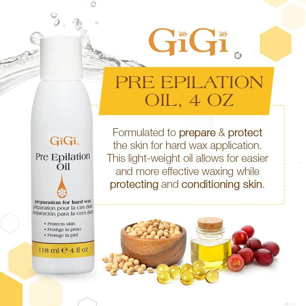 GiGi Pre Epilation Oil with Soybean and Grape Seed Oils 4 fl oz 4 Fl Oz
