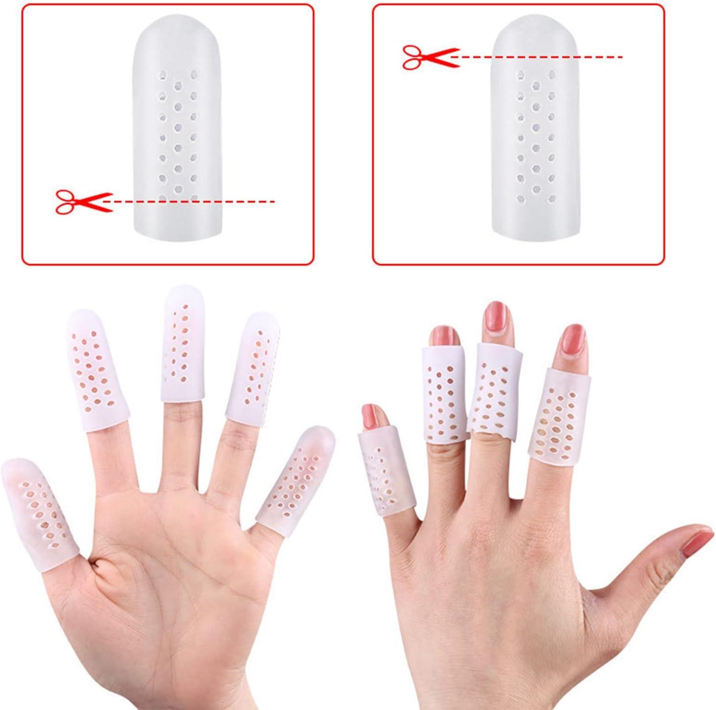 Buy Sumifun Finger Cots, 10 Gel Finger Protector for Callus, Scald