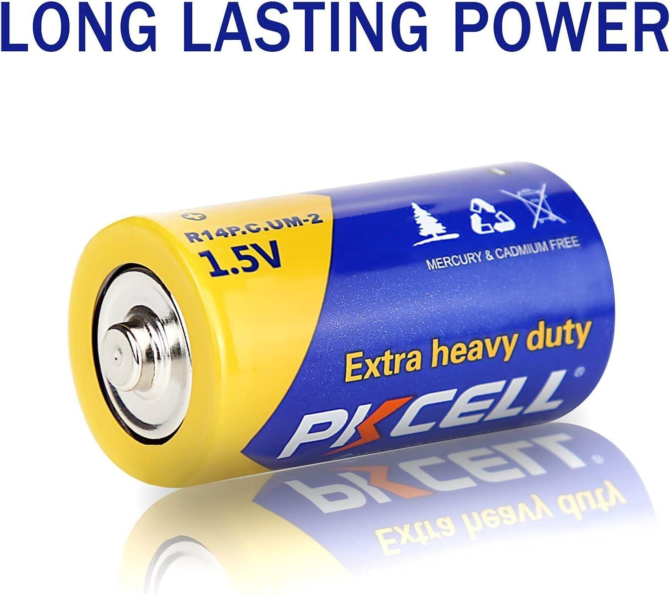 C Size Batteries Heavy Duty Batteries 1.5V R14P UM2 Batteries 6 Pack