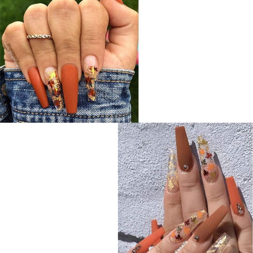 Startup Short Square Orange Glitter Press On Nails – RainyRoses