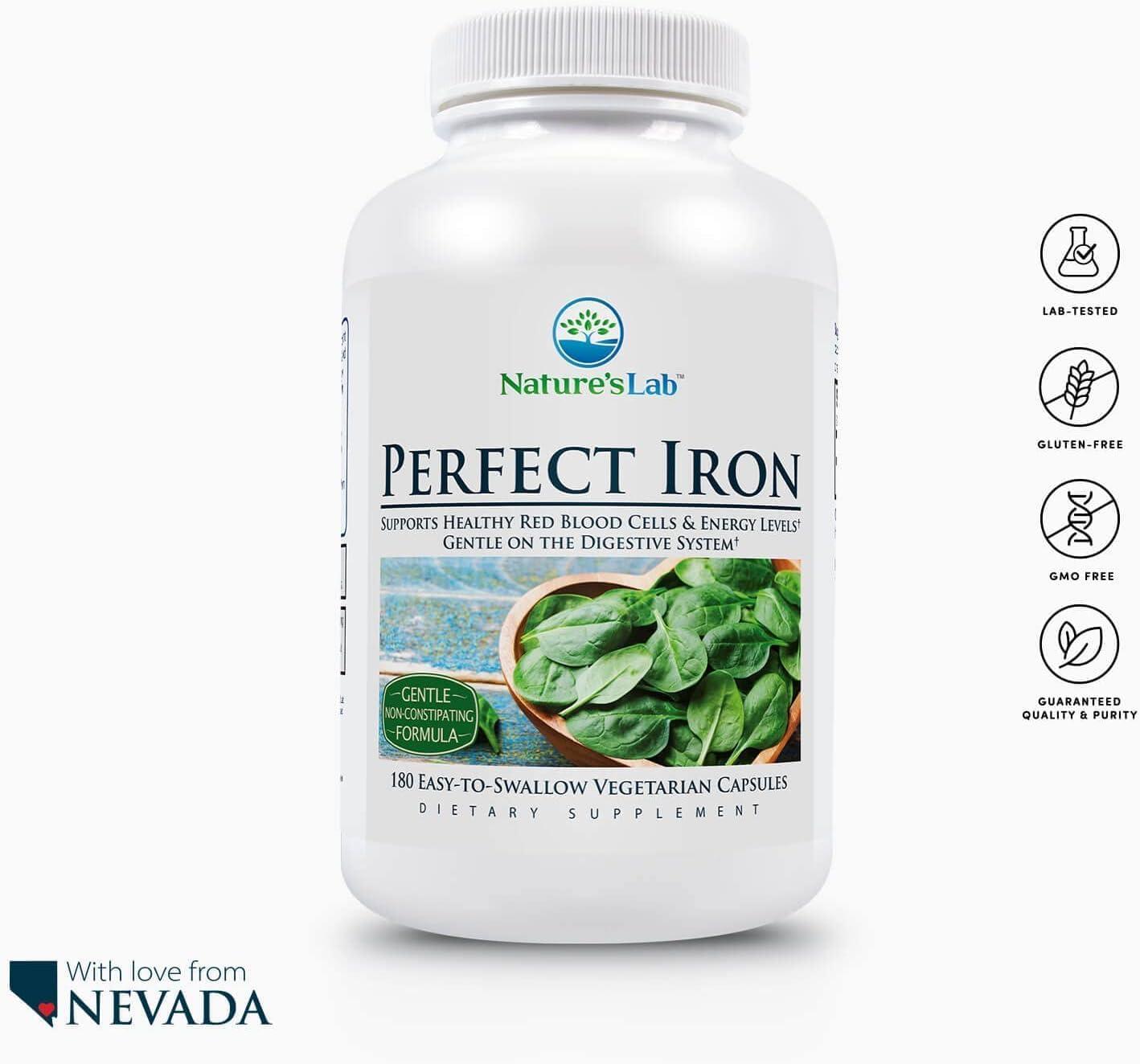 Perfect Iron 25mg Dietary Supplement Gentle NonConstipating Formula