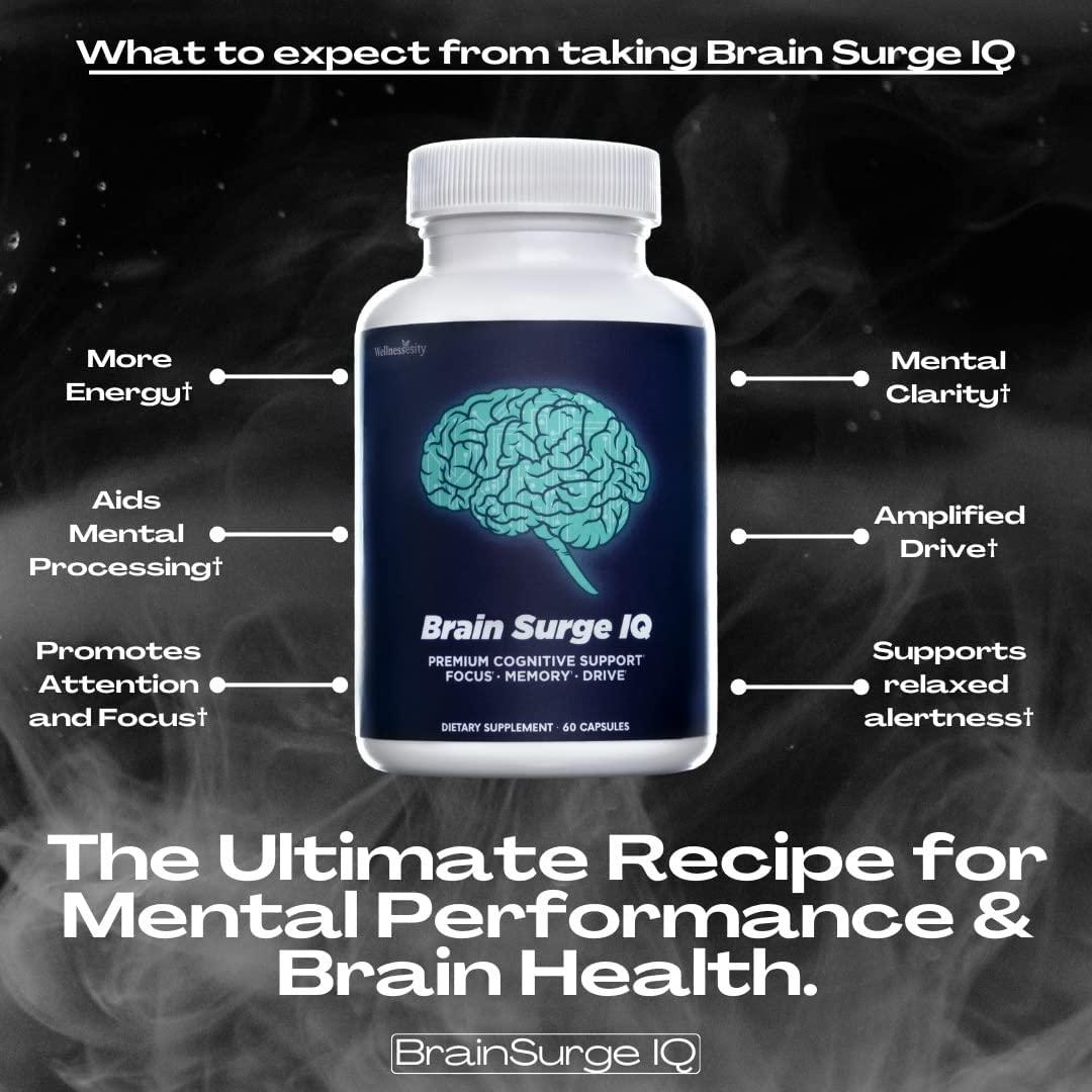 Brain Surge IQ Memory & Focus Supplement with 40 Nootropic