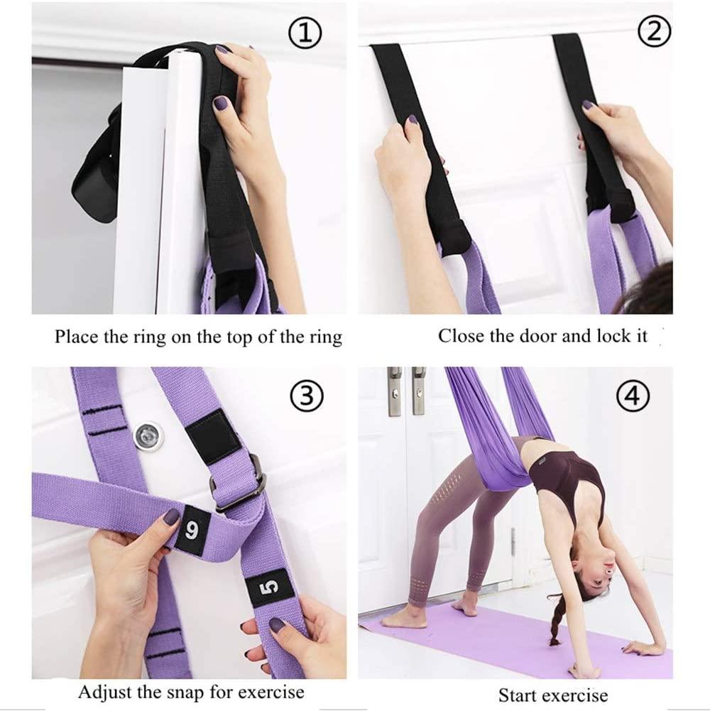 Yoga Strap for Stretching, Leg Stretcher Pilates Equipment for Home Gym,  Back Bend Assist Trainer Waist Flexibility Workout Bands for Physical  Therapy