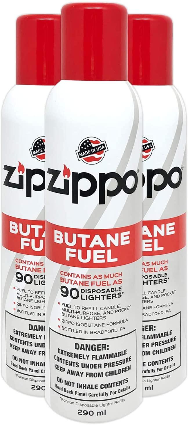 Zippo Butane Fuel 5.82 Oz / 165 Grams, Pack of 3