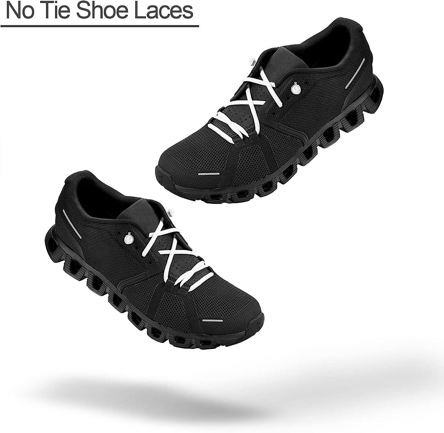Laceez No Tie White Shoelace 2 Pack - Black - Small