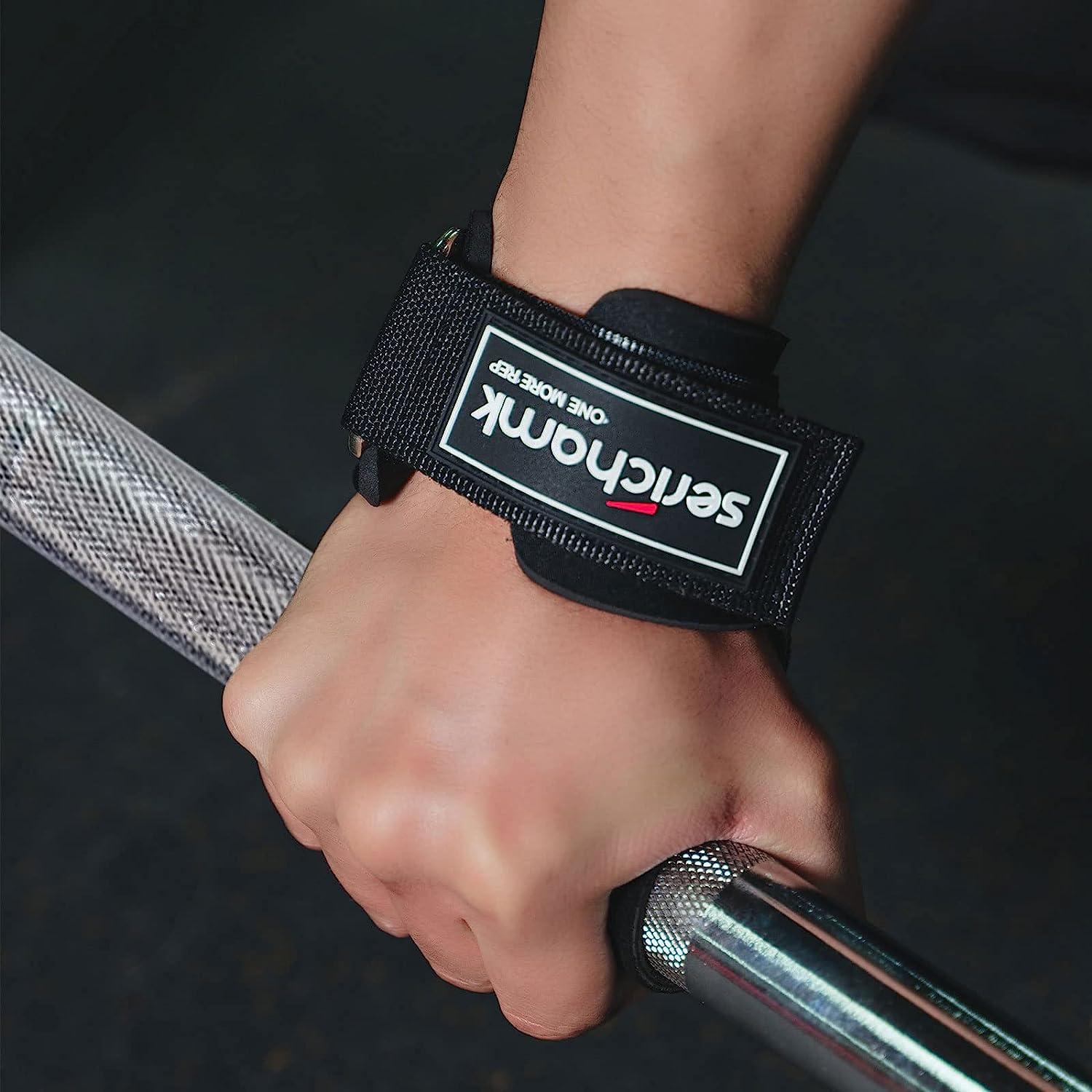 Wrist Straps for Weightlifting with Wrist Wraps,Leather Weight Lifting