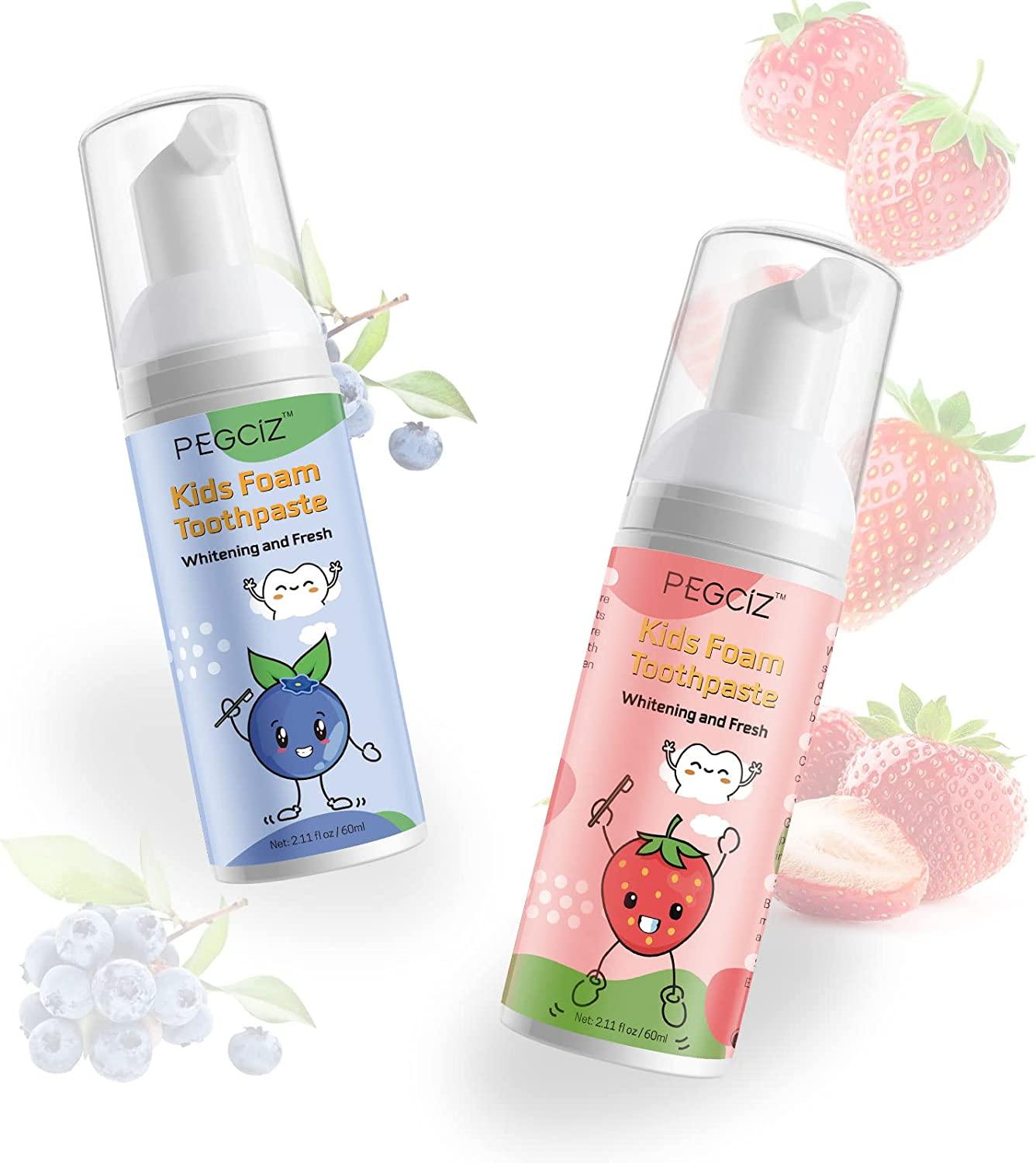 Kids Foam Toothpaste Low Fluoride AntiCavity Formula U Shaped