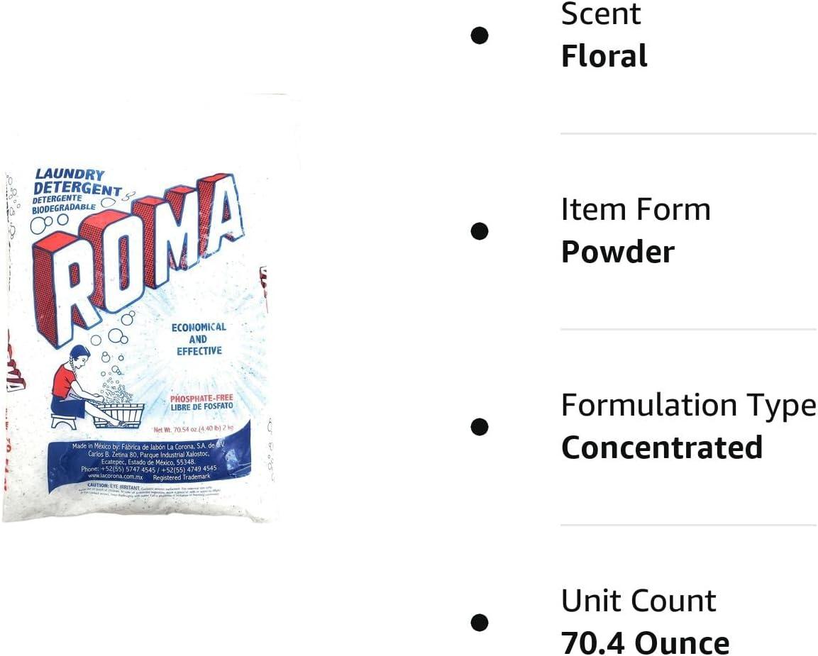 Roma Laundry Detergent 4.4 lbs Powerful Cleaning Formula