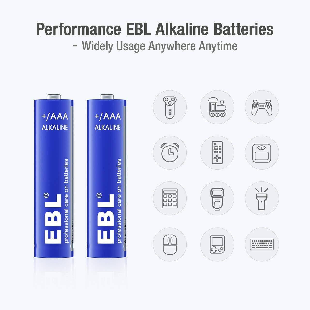 EBL AAA Alkaline Batteries Triple A Batteries 1.5V Pack of 28