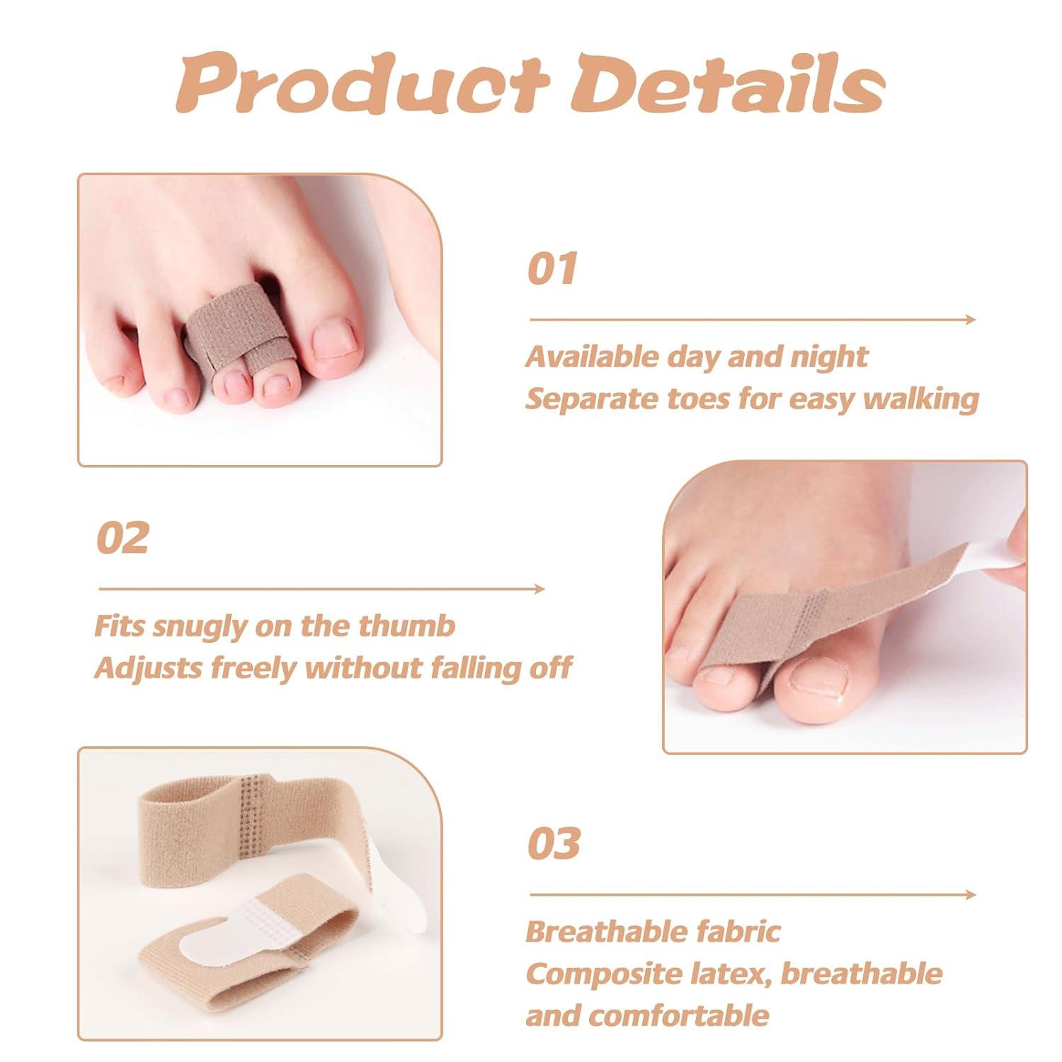 20Pcs Finger Buddy Wraps Finger Splints Tape Hammer Toe Straightener Adjustable Breathable Brace