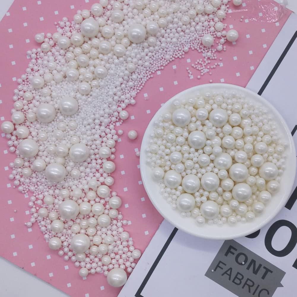 Edible White Sugar Pearls Candy Sprinkles 120G/ 4.23Ounce Baking Cake  Sprinkles Cupcake and Cake Topper Cookie Decorations Wedding Party  Valentines Halloween Christmas Supplies