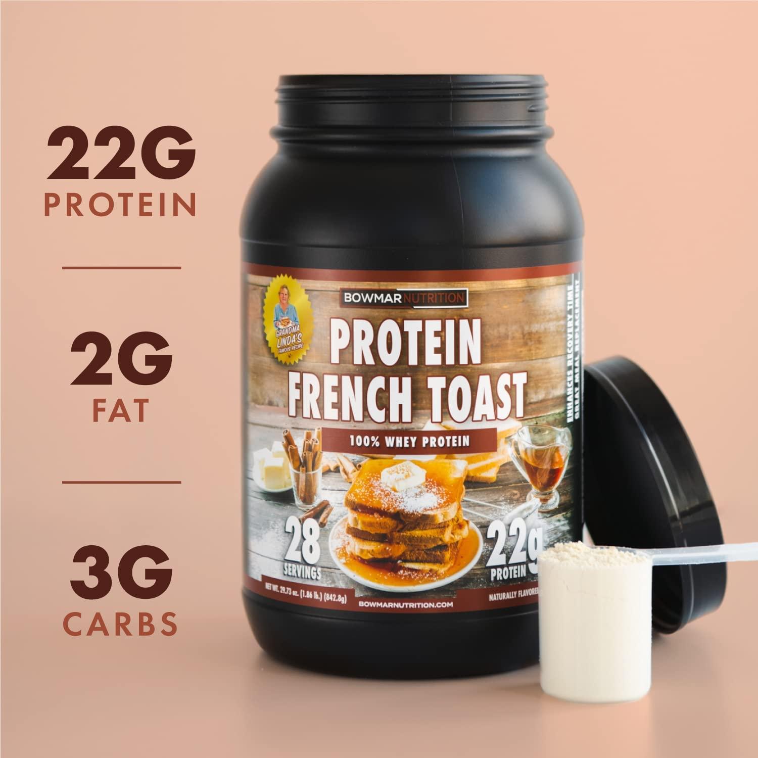 Bowmar Nutrition Whey Isolate Protein Meal Replacement French Toast Flavor 2 Lb