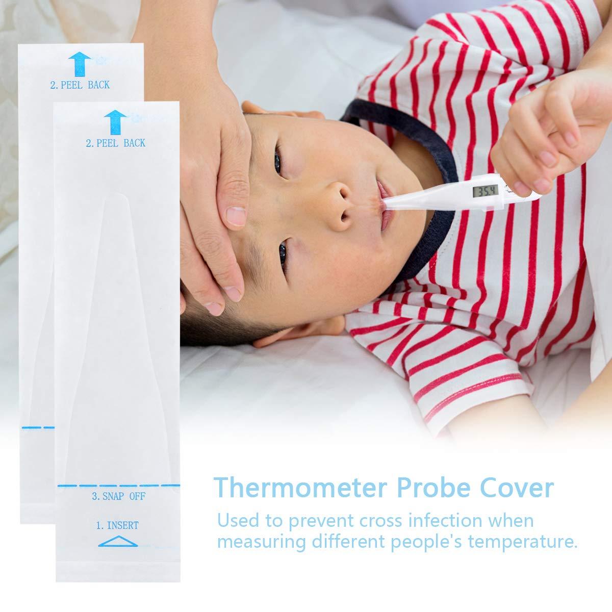 Disposable Digital Thermometer Covers 100 Probe Sleeves for Oral