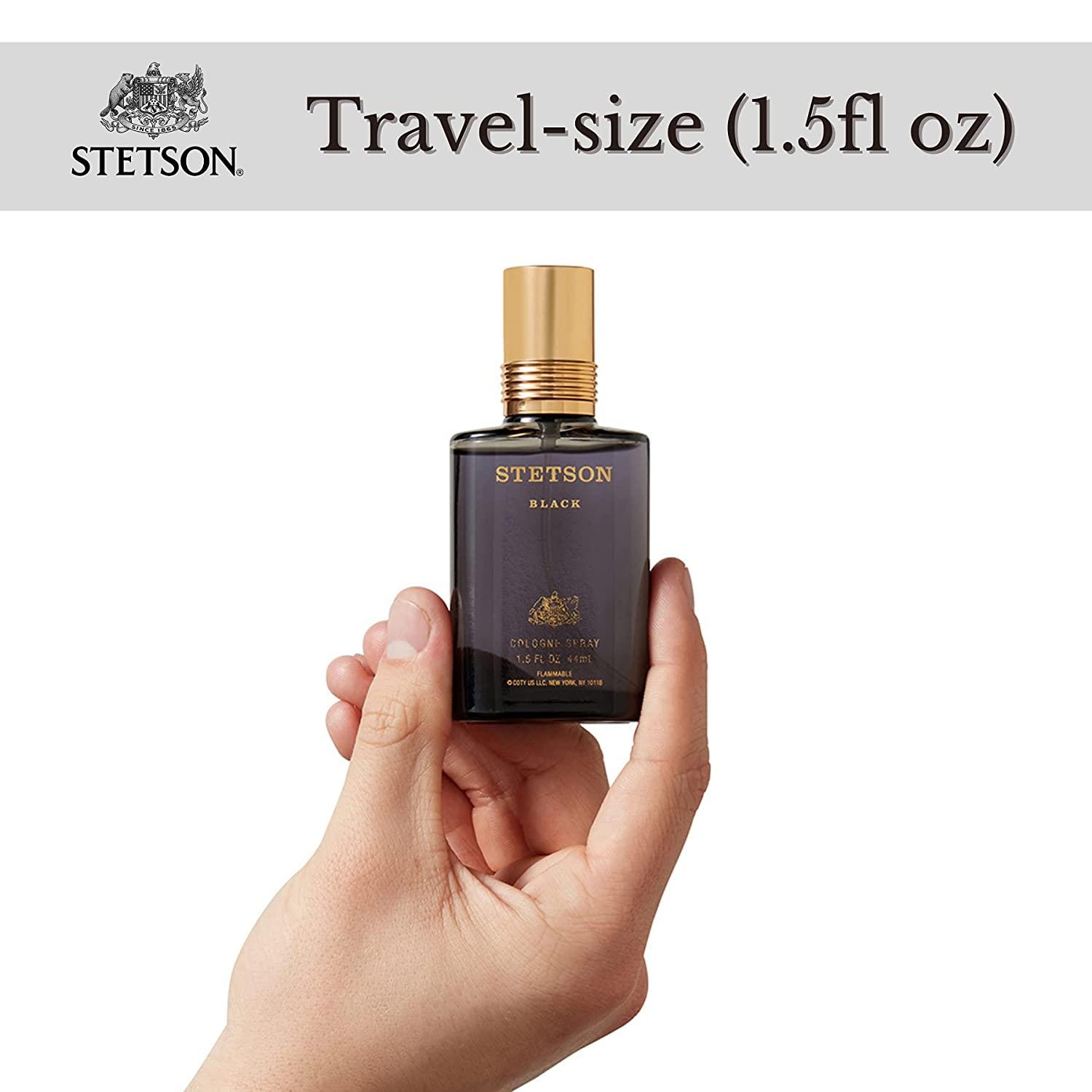 STETSON Black Cologne Spray for Men, Legendary Men's Cologne, A Bold