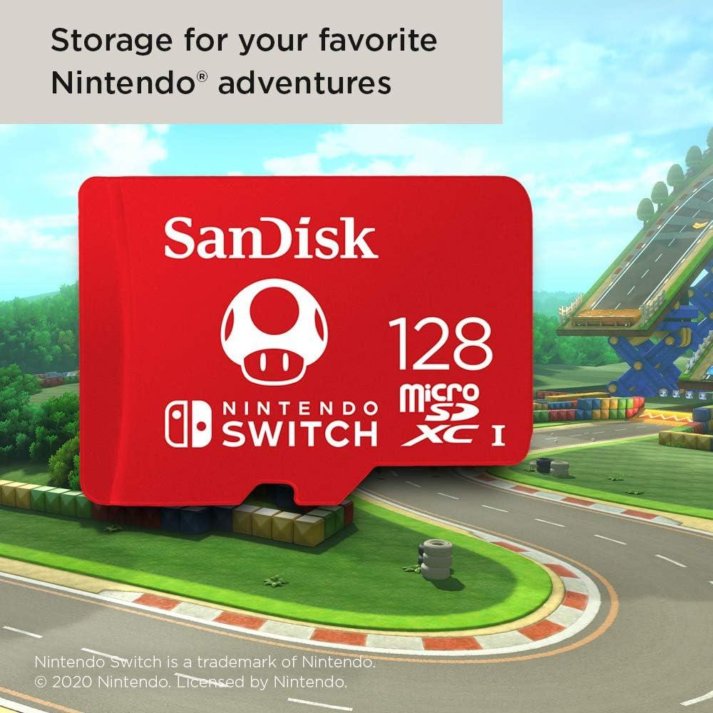 SanDisk 128GB microSDXC-Card, Licensed for Nintendo-Switch -  SDSQXAO-128G-GNCZN : Video Games 