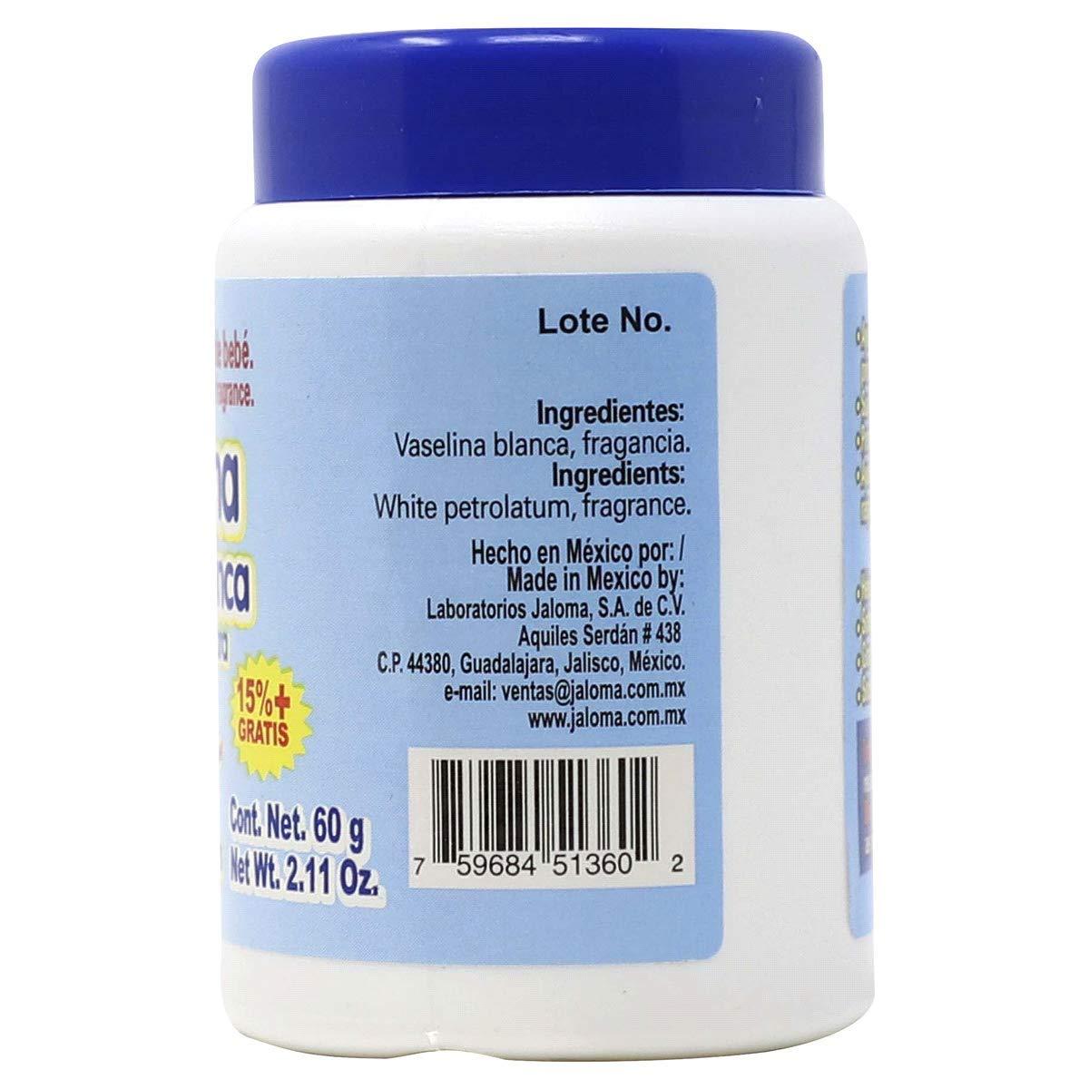 Jaloma Baby White Petrolatum Vaselina Blanca for Babies 60gr 2.11oz (1