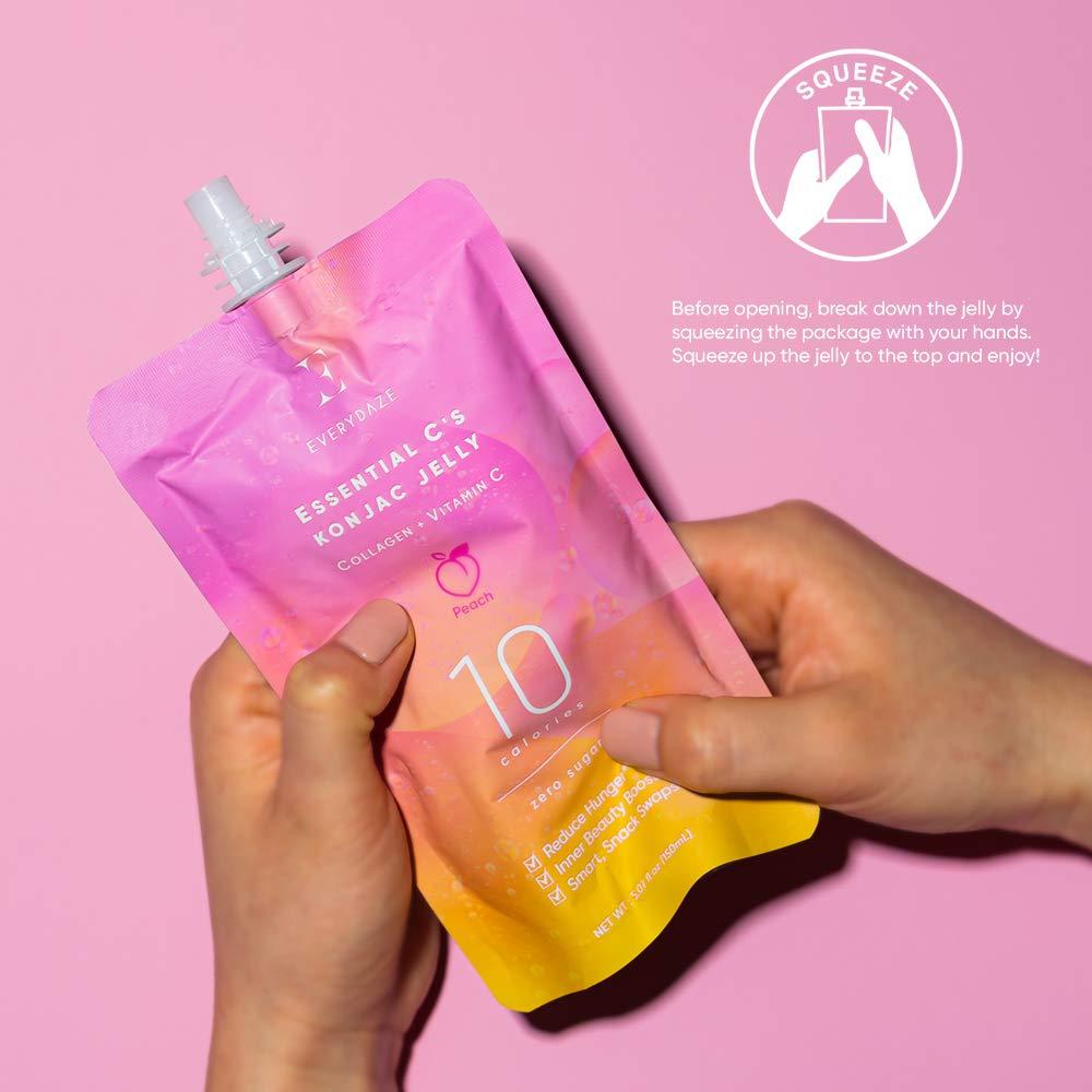 EVERYDAZE Essential Cs Collagen + Vitamin C Konjac Jelly Vegan, 10