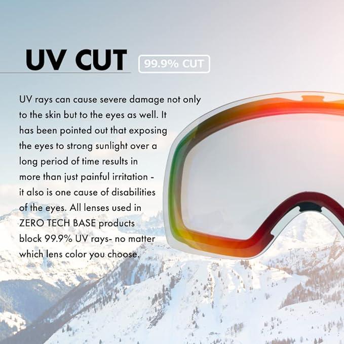 ZERO TECH BASE Replacement Lens for Oakley Crowbar Snow Goggle Ski Snowboad