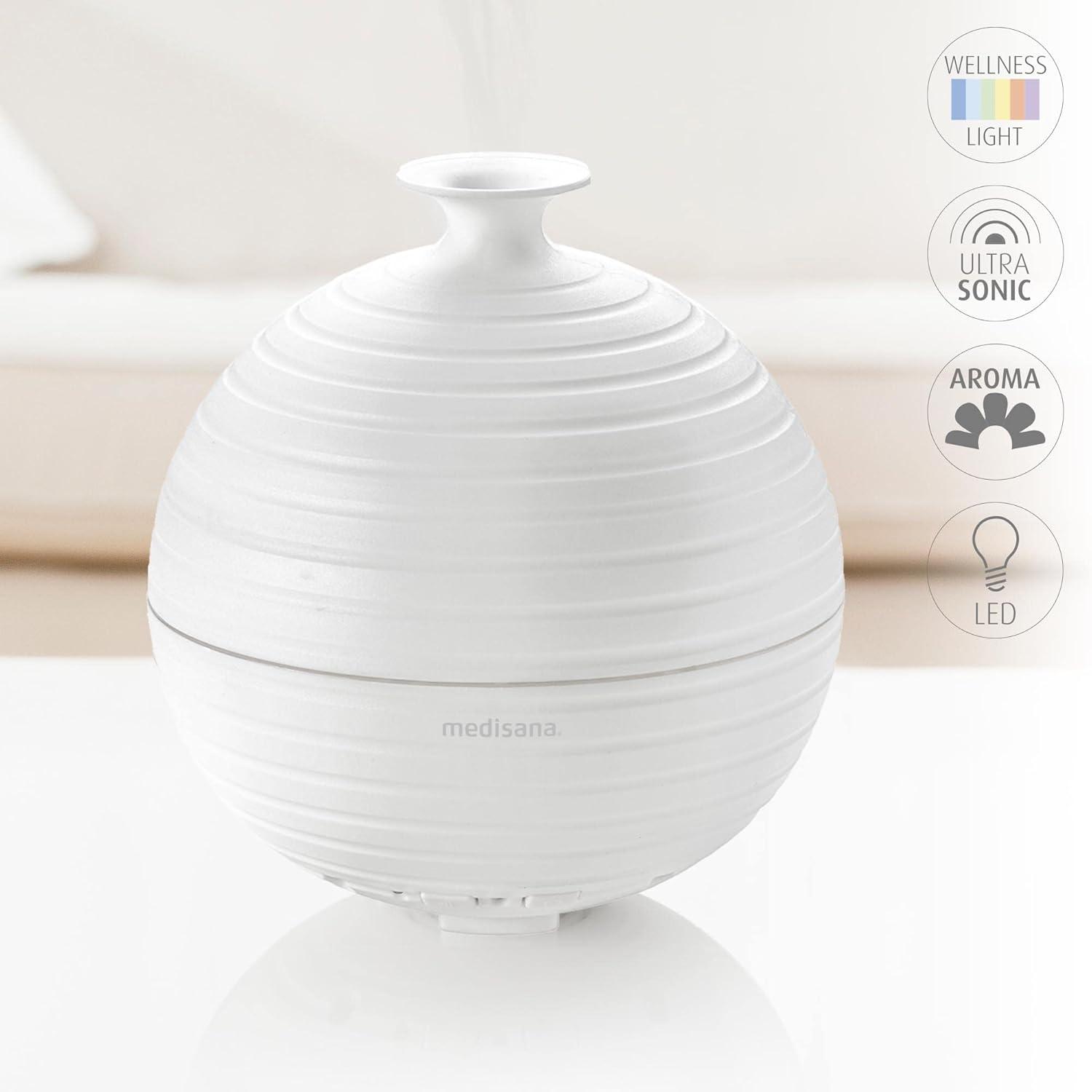 Medisana AD 620 Aroma Diffuser | 300ml Essential Oil Fragrance Lamp | LED  Wellness Light in 5 Colors | Air Freshener & Space Fragrance with Timer |  Buy Now with Express International Delivery | GoSupps.com