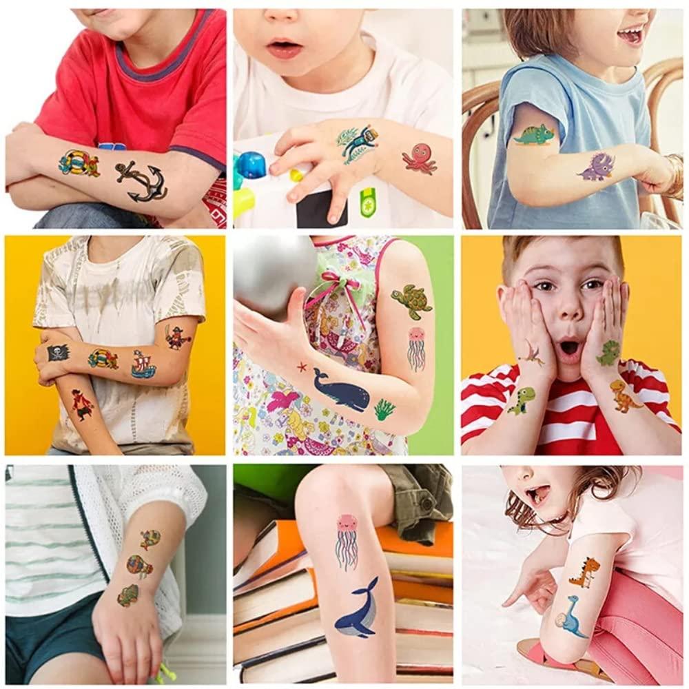 Mermaids and Sea Animals Kid Temporary Tattoos - 410 Pieces, Waterproof ...