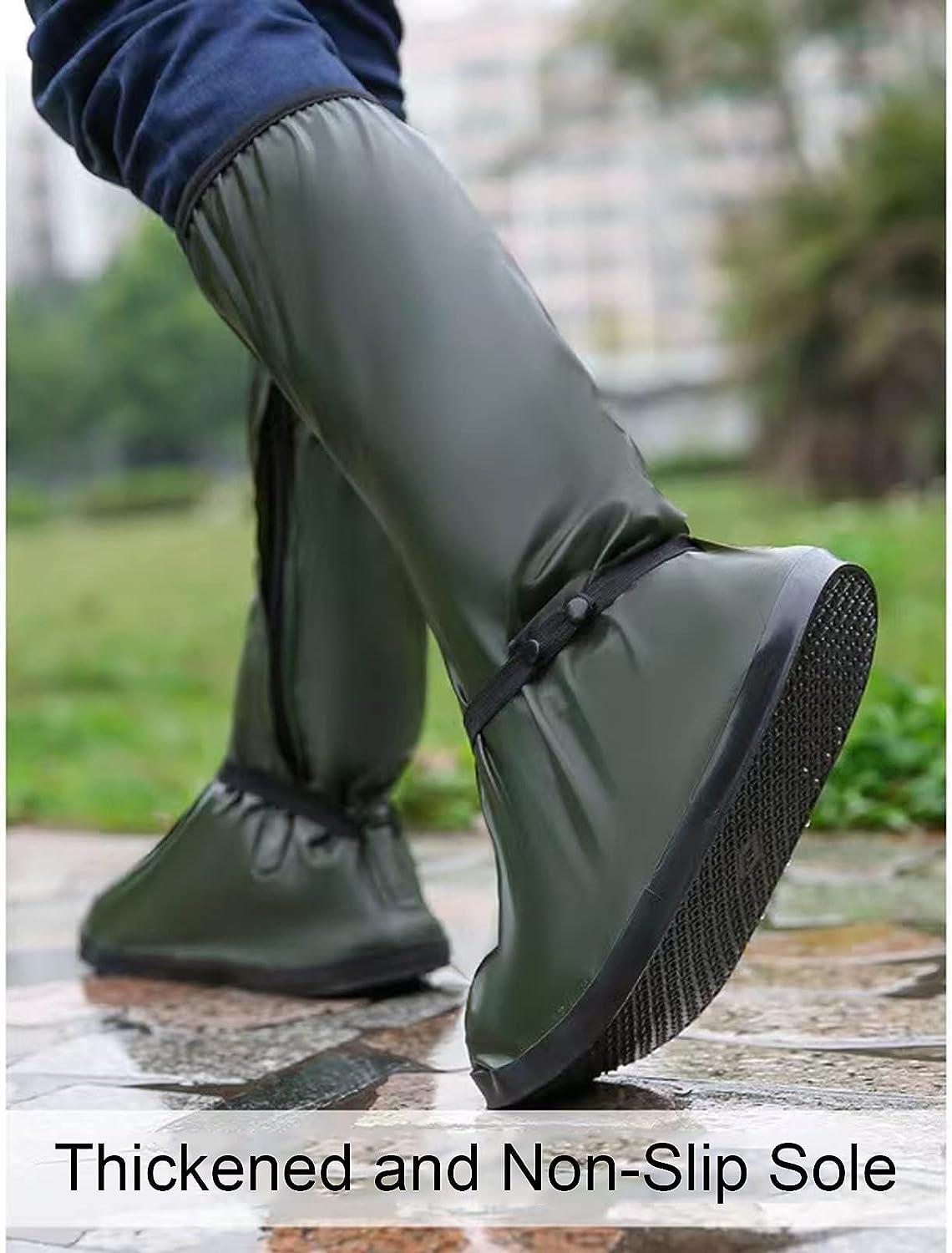 A Pair High Top Slip Resistant Waterproof Shoe Covers - United Kingdom - View #5