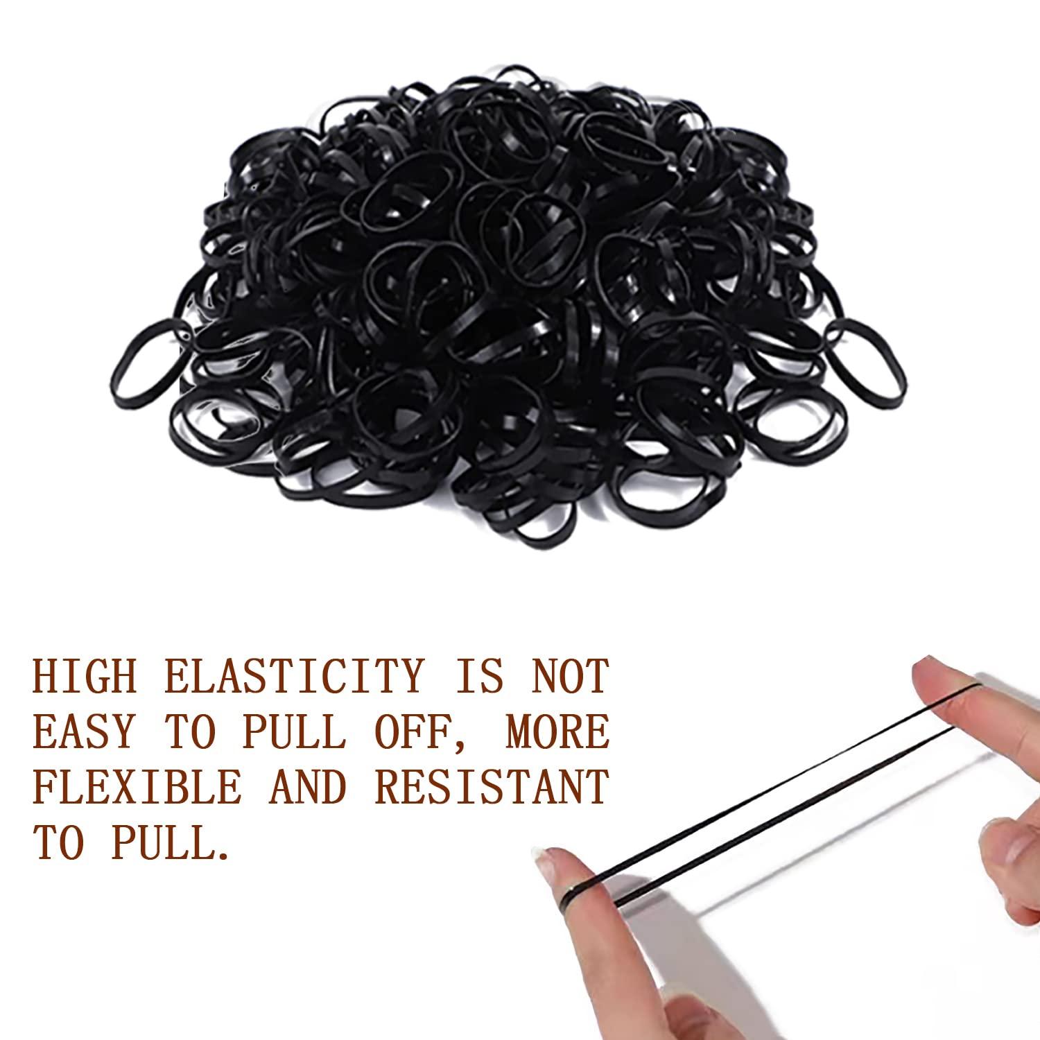 406Pcs Hair Beads Set for Women and Girls Hair Braids Including 200Pcs  10x12mm Clear White Hair Beads 200Pcs Elastic Rubber Bands 1Pcs Rat Tail  Comb