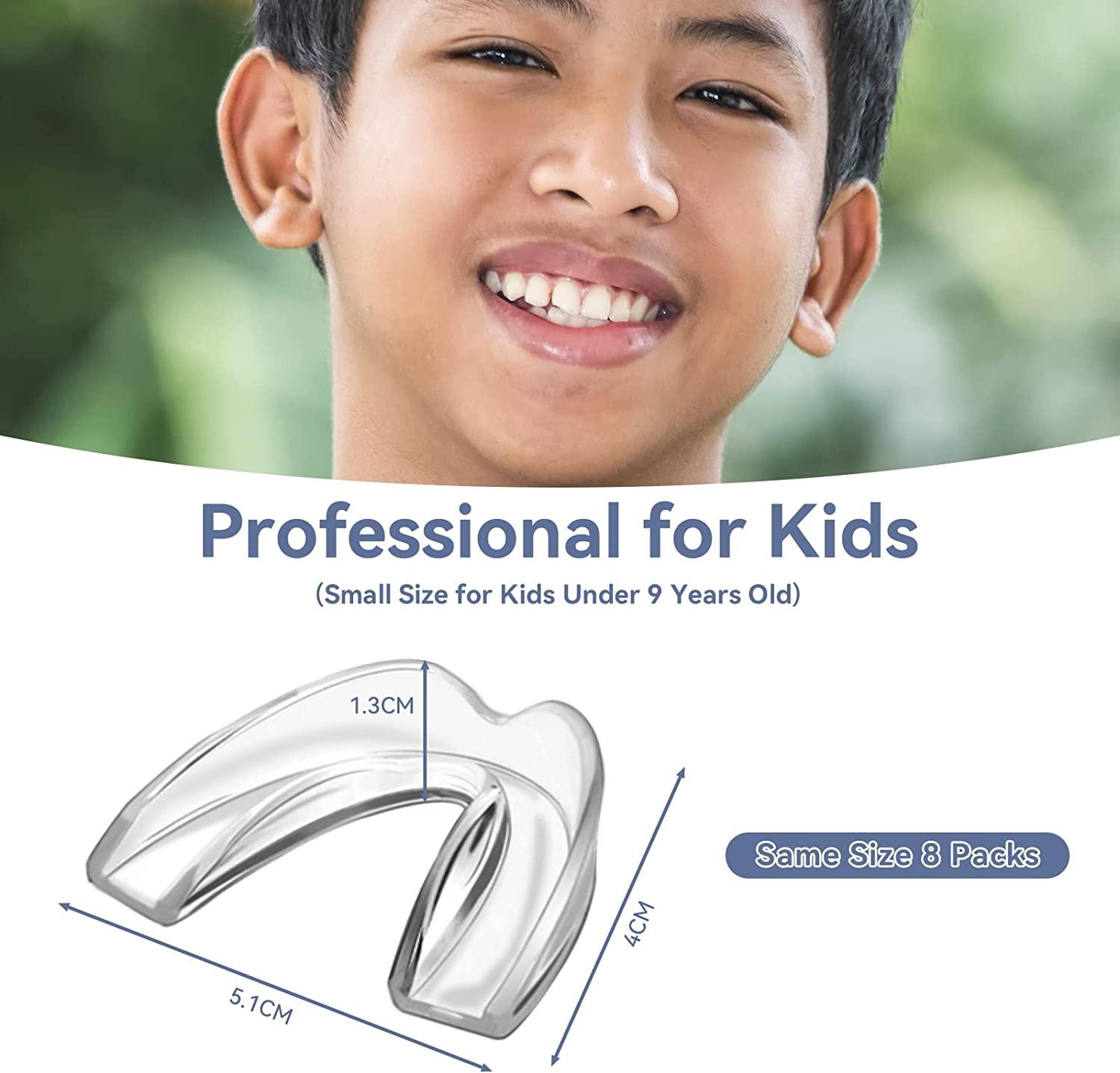 Filterops 8PCS Kids Mouth Guard for Clenching Teeth at Night, Moldable