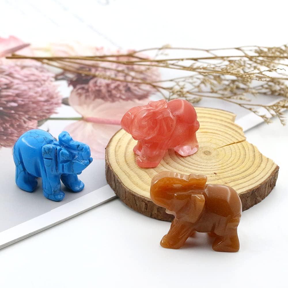Eléphant en Howlite 40g (PRGFL346-65)
