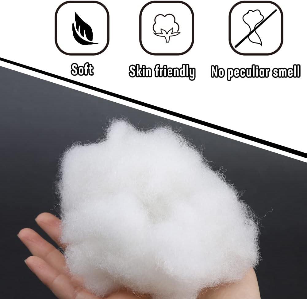 2 Bags 160g Polyester Fiber Fill Stuffing Pillow Filling Stuffing  Artificial Fiberfill for Crafts, Stuffed Cotton for Small Animals DIY Dolls