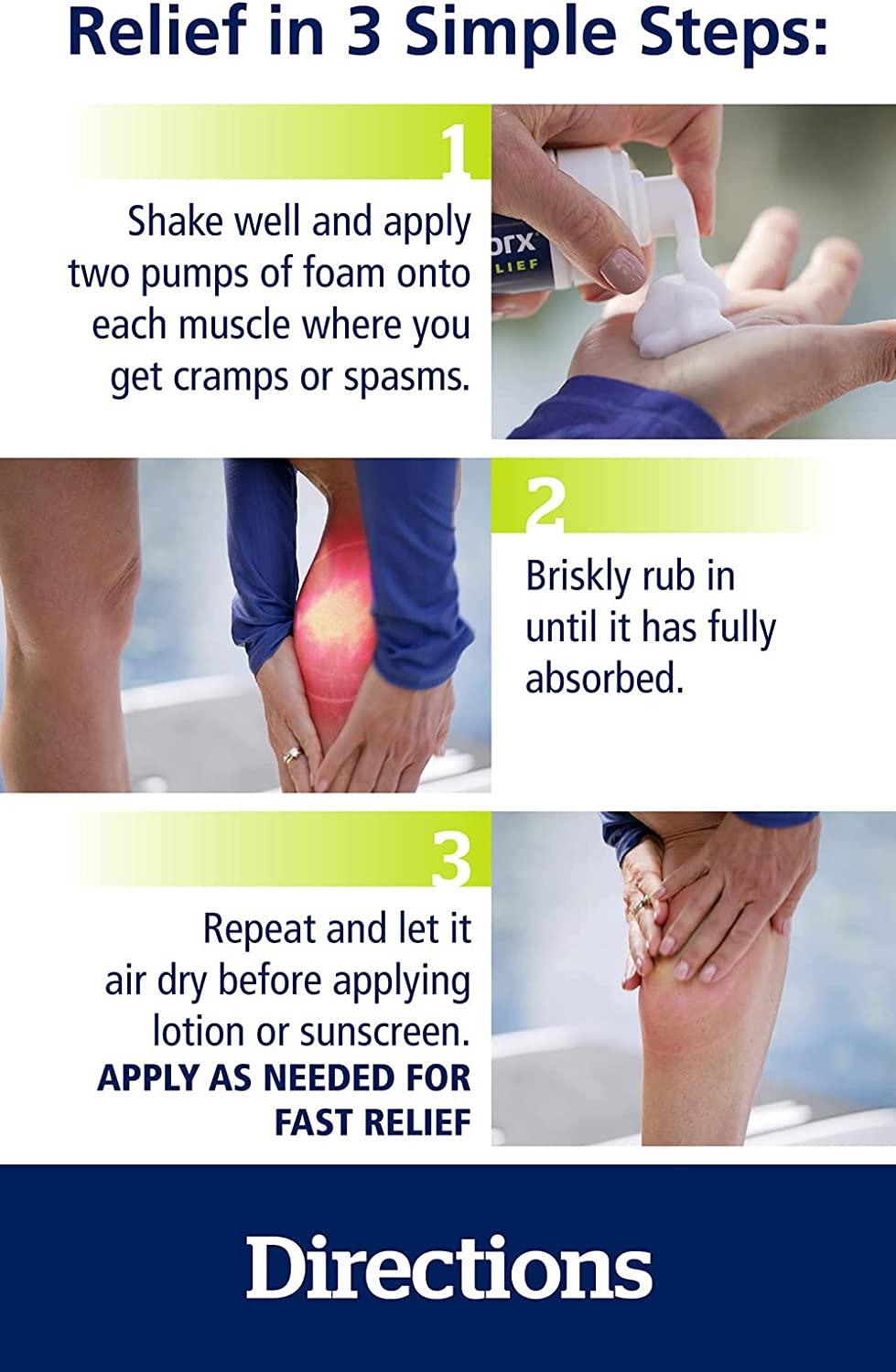 Theraworx Relief FastActing Foam for Leg Cramps Foot Cramps and Muscle